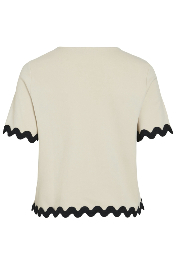 VICALISA O-NECK 2/4 TOP 14106763 BIRCH/BLACK BEAUTY